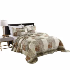 MarCielo 3 Piece Quilted Bedspread Quilt Set Lightweight Bedspread