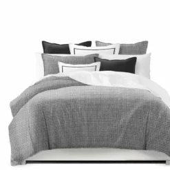 6ix Tailors Fine Linens Keeley Charcoal Comforter Set Charcoal