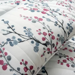 Mirabelle Watercolor Floral Reversible Quilt 3Pc Set Blue/Coral -Bed Linings Sales 2024 8ef6fbd3a5434ca5964527691398e2e8