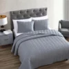 Birch 3 Piece Queen Quilt Set Gray Gray