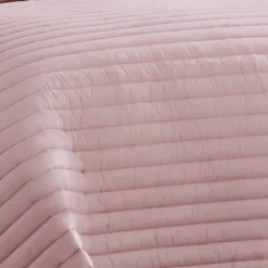 Cabe 2 Piece Comforter Set, Polyester Puffer Channel Quilted -Benzara Pink -Bed Linings Sales 2024 97444d9717f348b6b942f59d41491d13
