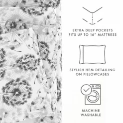 Garden Farmhouse Prints Soft Bed Sheet Set Make A Wish Light Gray 16 Garden Farmhouse Prints Soft Bed Sheet Set Make A Wish Light Gray -Bed Linings Sales 2024 9b3e09ecee32409b9835d7eaaf5c133a