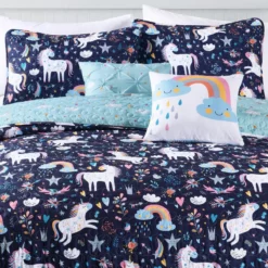 Unicorn Heart Quilt 5Pc Set Navy/Multi -Bed Linings Sales 2024 9bb04c744c8545e393ad8c9c7745c329