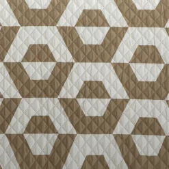 Chic Home Arthur 2 Piece Quilt Set Contemporary Geometric Hexagon Pattern Print Design Bedding Beige Beige -Bed Linings Sales 2024 9e6008db12d24dfb85b151902198d7d0