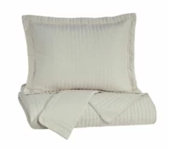 Raleda King Coverlet Set Buff
