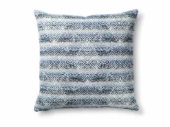 Americana Teal Blue Grey Blk. Pillow