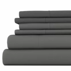 6 Piece Essential Solid Colors Bed Set - Fitted Sheet, Flat Sheet, Extra Pillowcase(s) Gray 12 6 Piece Essential Solid Colors Bed Set - Fitted Sheet, Flat Sheet, Extra Pillowcase(s) Gray -Bed Linings Sales 2024 a0bdacadd5364ba19810549a7c3ee144