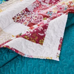 Zay Microfiber Quilt Set, Vintage Patchwork, Multicolor-Benzara Multicolor -Bed Linings Sales 2024 a1437e0eb45c48f986c9c8a2955b5792
