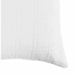 Ellis 26 Inch Square Euro Pillow Sham, Silvadur Tech, Self Binding, White-Benzara -Bed Linings Sales 2024 a25b047bd67b4ba28d4d9930308eb119