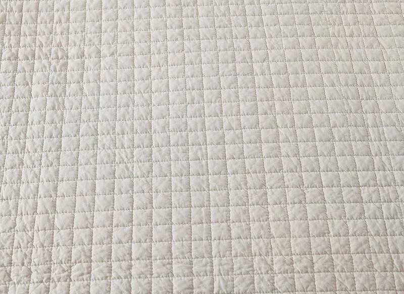 MarCielo 100% Cotton Quilted Throw 50 X 60 Inches Natural Beige 2 MarCielo 100% Cotton Quilted Throw 50 X 60 Inches Natural Beige - Image 2