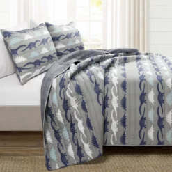 Make A Wish Stone Age Dinosaur Reversible Quilt 3Pc Set Navy/Gray -Bed Linings Sales 2024 a38cc94a8ff84635807f4162825c8d3e