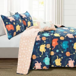 Hygge Elephant Quilt 3Pc Set Navy/Multi -Bed Linings Sales 2024 a43b38cf0554443f8b39b602e75f4b20