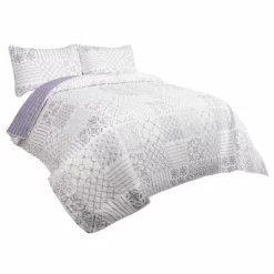 Monique Quilt 3Pc Set Lavender