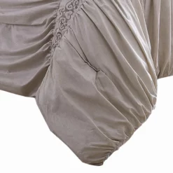 Rue 8 Piece Comforter Set, Microfiber, Pleated Design, Beige-Benzara Beige -Bed Linings Sales 2024 ab1f6e80501442669a6f4debab7234a0
