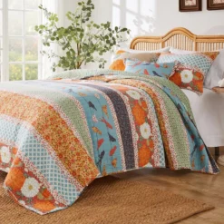 Barefoot Bungalow Carlie High Quality Striped Print 3-Piece Quilt Set Calico Stripe -Bed Linings Sales 2024 aefbdba2c6234d899767e5d3a41f7fd8
