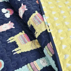 Make A Wish Southwest Llama Cactus Quilt 3Pc Set Navy/Yellow -Bed Linings Sales 2024 afc24e0332d9469eb853bafed05b4768