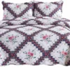 MarCielo 3 Piece Quilt Bedspread Set B024 Red