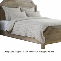 Ellis King Size Quilt With Silvadur Tech, Double Square Quilting, White-Benzara -Bed Linings Sales 2024 b1fa9e4c03114863b531e3704206d1ad