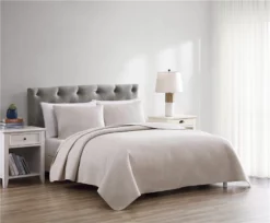 Aspen 3 Piece Queen Quilt Set Taupe Taupe -Bed Linings Sales 2024 b663bd150c4a4fcc8384405fcbc782ba