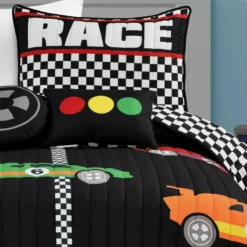 Racing Cars Quilt 4Pc Set Black/Multi -Bed Linings Sales 2024 b6938f4e1253459b88f6dd20bdd89add