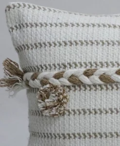 Handwoven 14" X 24" Throw Pillow With Poms -Bed Linings Sales 2024 b86d0b066aef460f9f5ef2f802f57cc4