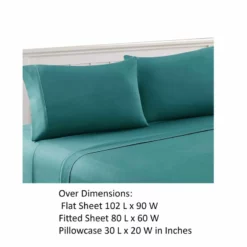 Bezons 4 Piece Queen Size Microfiber Sheet Set The Urban Port, Blue-Benzara 5 Bezons 4 Piece Queen Size Microfiber Sheet Set The Urban Port, Blue-Benzara -Bed Linings Sales 2024 b9b778902cf641e79a688ad964db0bea