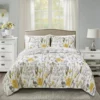 Adalia Quilt 3Pc Set Yellow/Gray