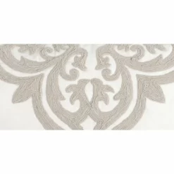 Lenz 20 X 36 Lumbar King Pillow Sham, Hand Stitched Ivory Damask Embroidery-Benzara -Bed Linings Sales 2024 c02e94f5a659411d8219781d0616457e