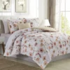 RT Designer's Collection 5 Piece Renee Printed Complement To Any Bedroom Decor Comforter Set King Dusty Rose Dusty Rose