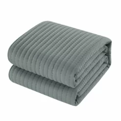 Chic Home Hayden Striped Box Stitched Design Bed In A Bag Quilt Set - King 104x90", Grey Grey -Bed Linings Sales 2024 c7b3de752ea34bffa2eef3f2080c22fb