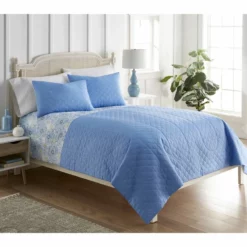 Seersucker 6-in-1 Quilt Set Americana Stripe Blue Poppies -Bed Linings Sales 2024 c8f05644558d4c068fe68967037fb3bf