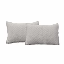 Belgian Flax Prewashed Linen Rich Cotton Blend Quilt 3Pc Set Gray -Bed Linings Sales 2024 cbf582fe5b0e4aac95bce00d0d6025c9