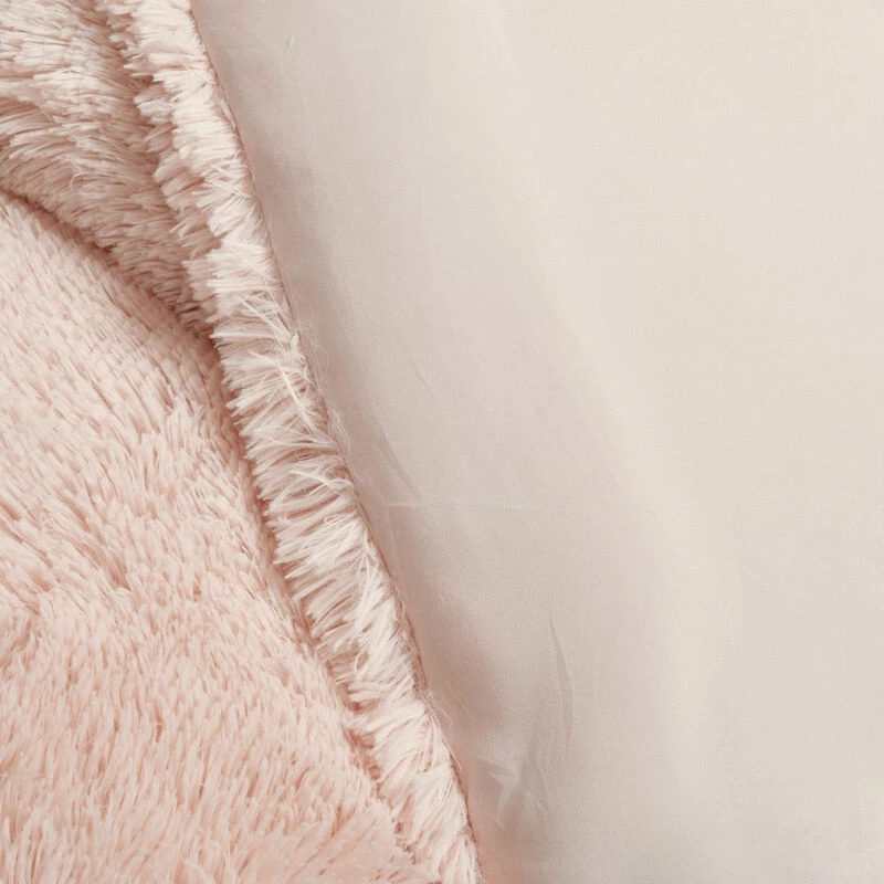 Emma Faux Fur Comforter 3-Pc Set Blush 5 Emma Faux Fur Comforter 3-Pc Set Blush - Image 5