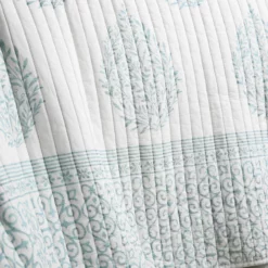 Teardrop Leaf Quilt Blue 3Pc Set King Blue -Bed Linings Sales 2024 d127c2fe02ac46f6addc893a5ffe5cc0