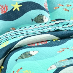 Sea Life Quilt 2Pc Set Blue -Bed Linings Sales 2024 d320e0ac402448229f15ecf18a740c45