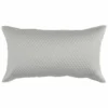 Kahn Hand Quilted Lumbar King Size Pillow Sham, Self Binding-Benzara Silver