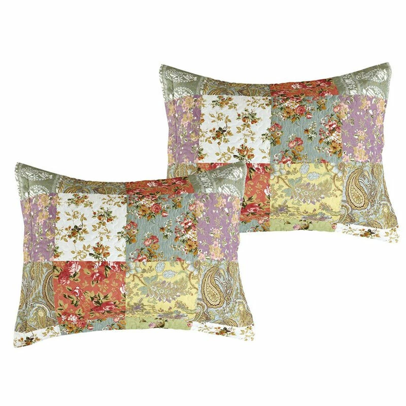 Legacy Decor 3 PCS Paisley Stitched Pinsonic Reversible Lightweight All Season Bedspread Quilt Coverlet Oversize, Queen Size Multi 5 Legacy Decor 3 PCS Paisley Stitched Pinsonic Reversible Lightweight All Season Bedspread Quilt Coverlet Oversize, Queen Size Multi - Image 5