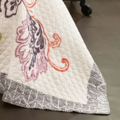 Aster Quilt Navy 3Pc Set Full/Queen Coral/Navy -Bed Linings Sales 2024 de911e0675af4c7482ff1430dac29990