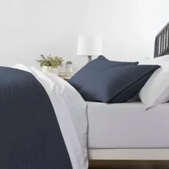 QuikFurn 3 Piece Microfiber Farmhouse Coverlet Bedspread Set Navy -Bed Linings Sales 2024 e054baf502084898990662ac7da7c3b6 1
