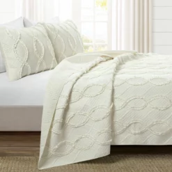 Avon Textured Ruffle Quilt 3Pc Set Ivory -Bed Linings Sales 2024 e7565a1464754eff95796d6b812d8f40