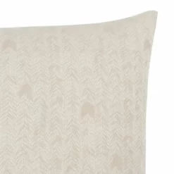 Zima 26 Inch Cotton Euro Pillow Sham, Distressed Herringbone Design, Beige-Benzara -Bed Linings Sales 2024 f05f44f4fc85469f8c9d71e60a501b92