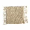Nearly Natural 18-in BOHO Fringed Woven Macrame Decorative Pillow Cover