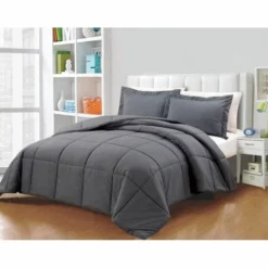 QuikFurn Reversible Microfiber Down Alternative Comforter Set Grey -Bed Linings Sales 2024 f32b8ceb0a6647fdb668d7d1cdce9e48