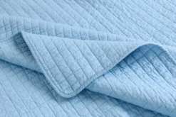MarCielo 100% Cotton Quilted Throw 50 X 60 Inches Light Blue -Bed Linings Sales 2024 f44f945b4d1c4c6f81c03478b48f3652
