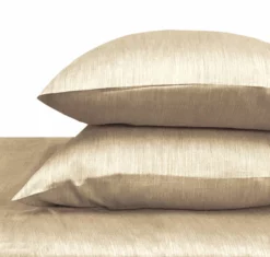 BedVoyage Melange Rayon Bamboo Cotton Pillowcases, King - Sand