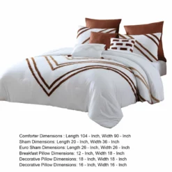 Veria 8 Piece Comforter Set With Striped Pattern The Urban Port, Brown-Benzara Brown -Bed Linings Sales 2024 fc66d9d505c84b9ea790bd121e0cbb3c