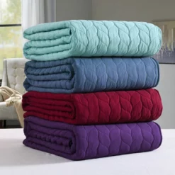 MarCielo 3 Piece Lightweight Bedspread Quilt Set Leaf Purple -Bed Linings Sales 2024 fd72abf3563244e08ab3d3216cd1382a 1