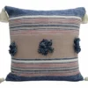 20" X 20" Throw Pillow With Tassels And Poms