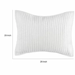 Lipa 20 X 26 Classic Handmade Standard Pillow Sham, Rayon Velvet-Benzara Ivory -Bed Linings Sales 2024 fe518853b4914e088f9ac42bd4339b8b