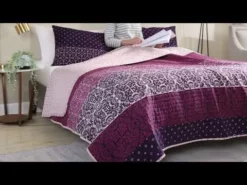 Bebejan Cordon Purple 100% Cotton 230 Thread Count 3-Piece Reversible Quilt Set. Purple 21 Bebejan Cordon Purple 100% Cotton 230 Thread Count 3-Piece Reversible Quilt Set. Purple -Bed Linings Sales 2024 hqdefault